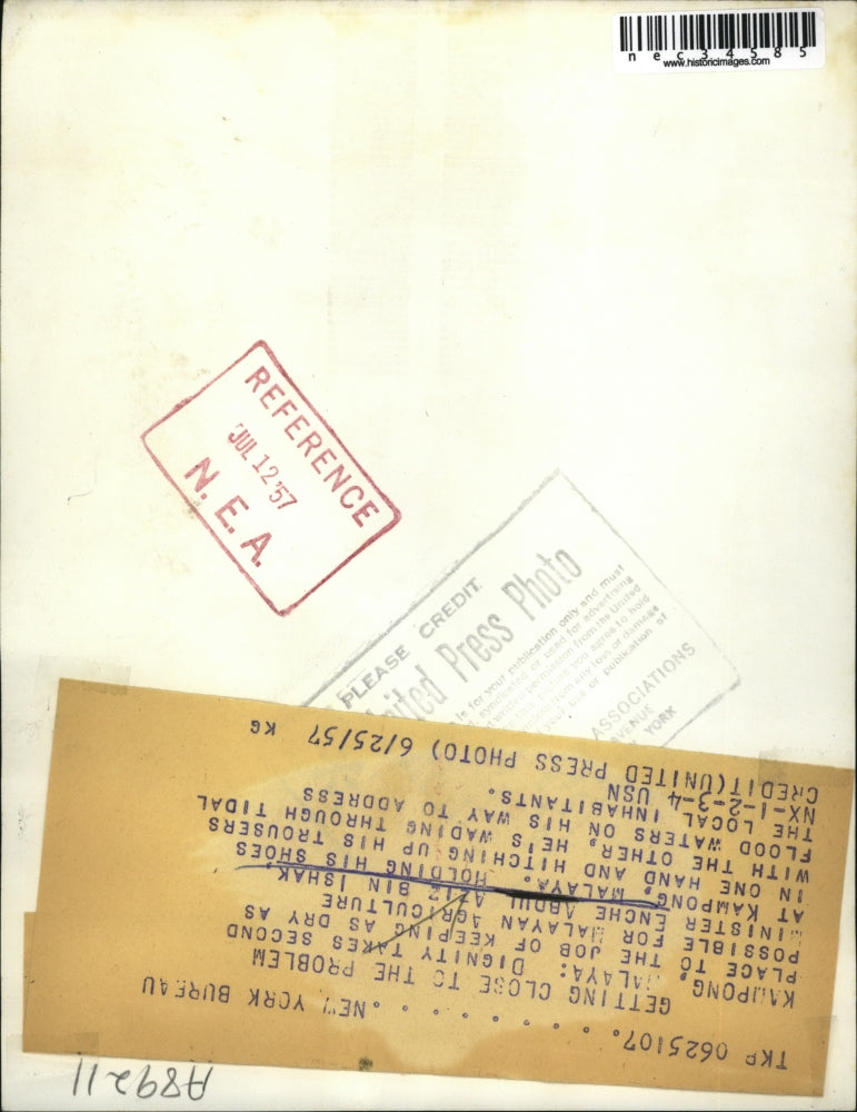 1957 Press Photo Enche Abdul Aziz Bin Ishak, Malayan Agriculture