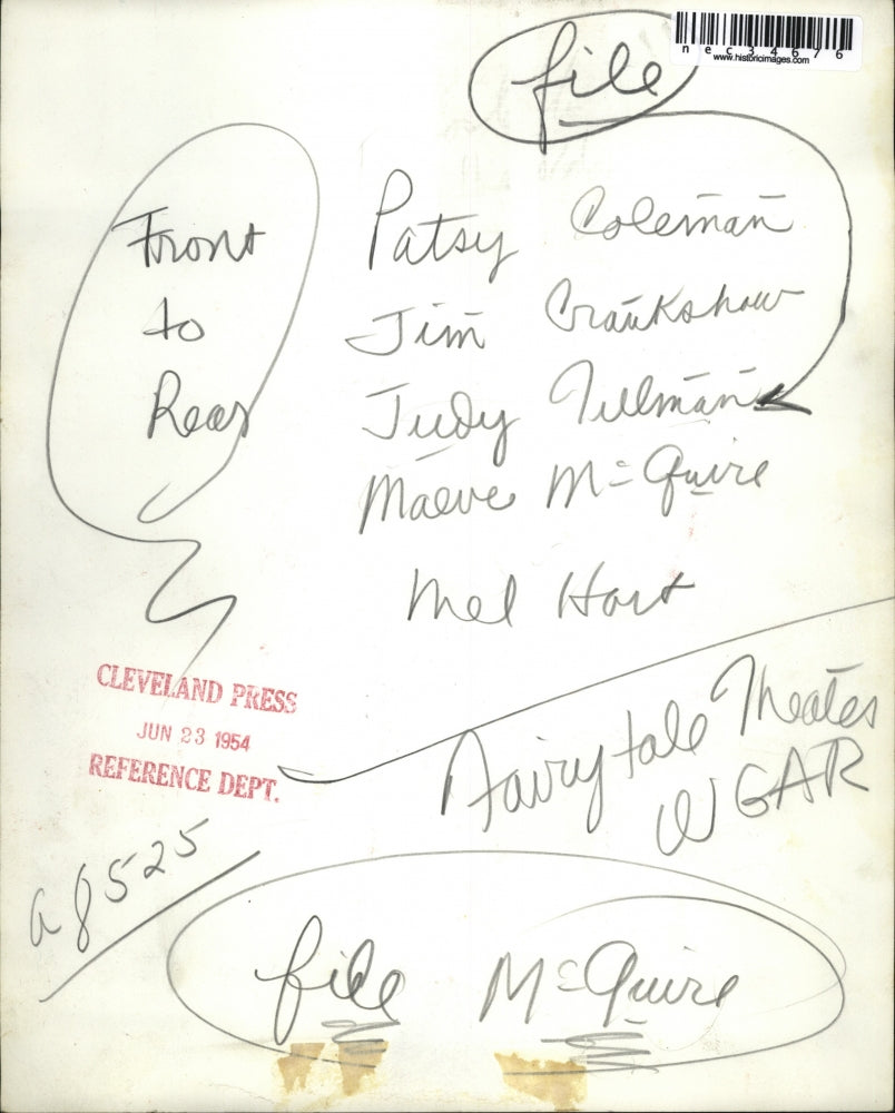 1954 Press Photo students