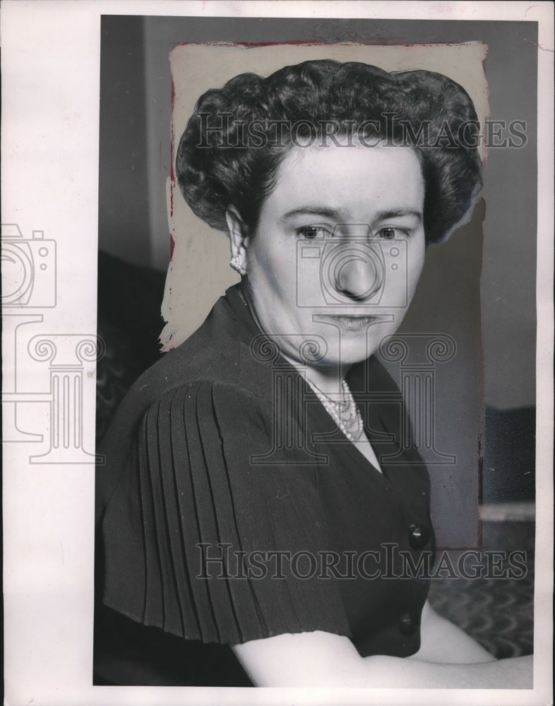 1952 Press Photo Mrs Mary Jane Nye of Cleveland, Ohio