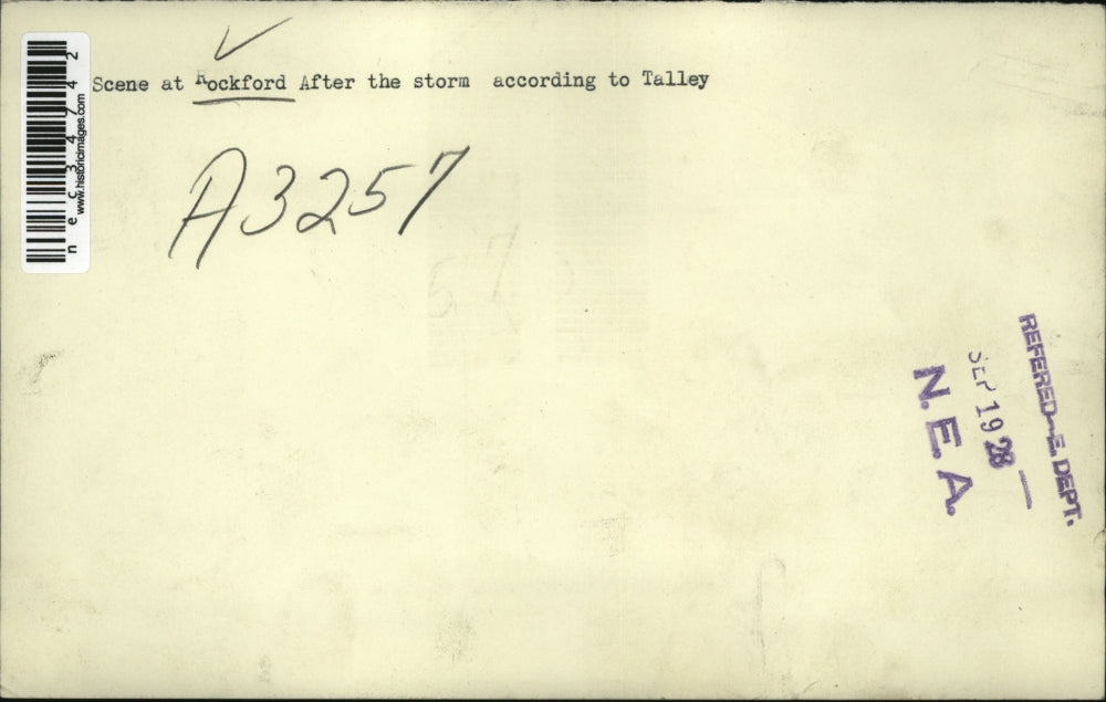 1928 Press Photo scene after storm at Rockford