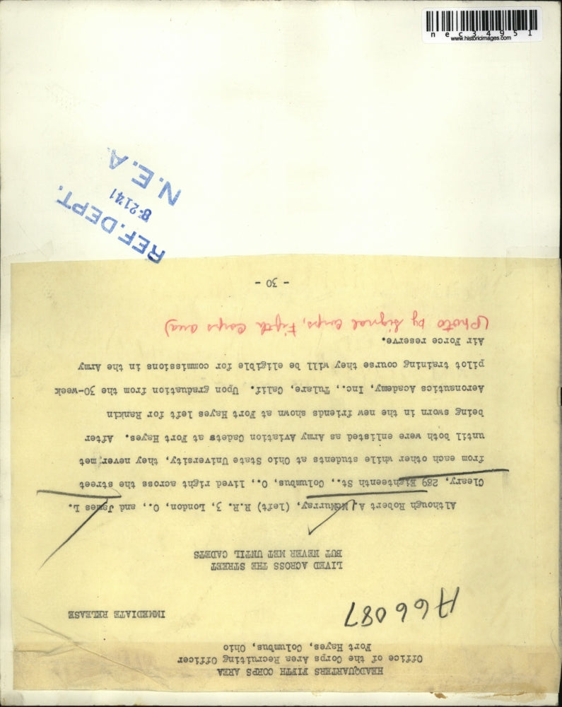 1941 Press Photo Neighbors Robert McMurray & James Cleary