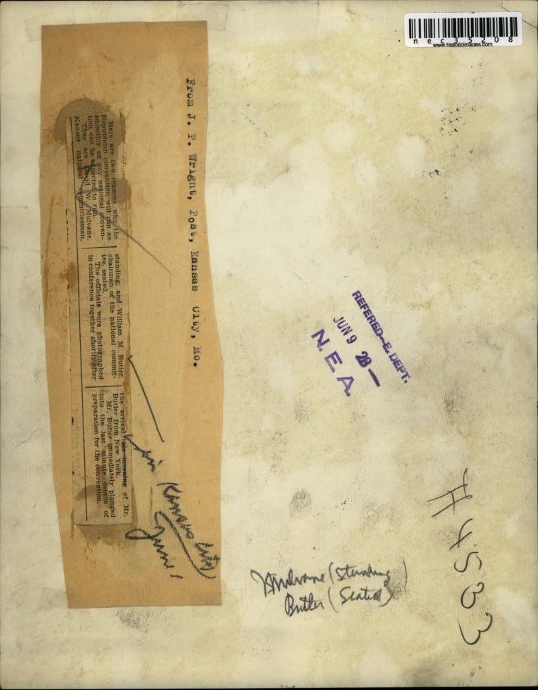 Load image into Gallery viewer, Press Photo David W. Mulvane, William M. Butler - nec35208

