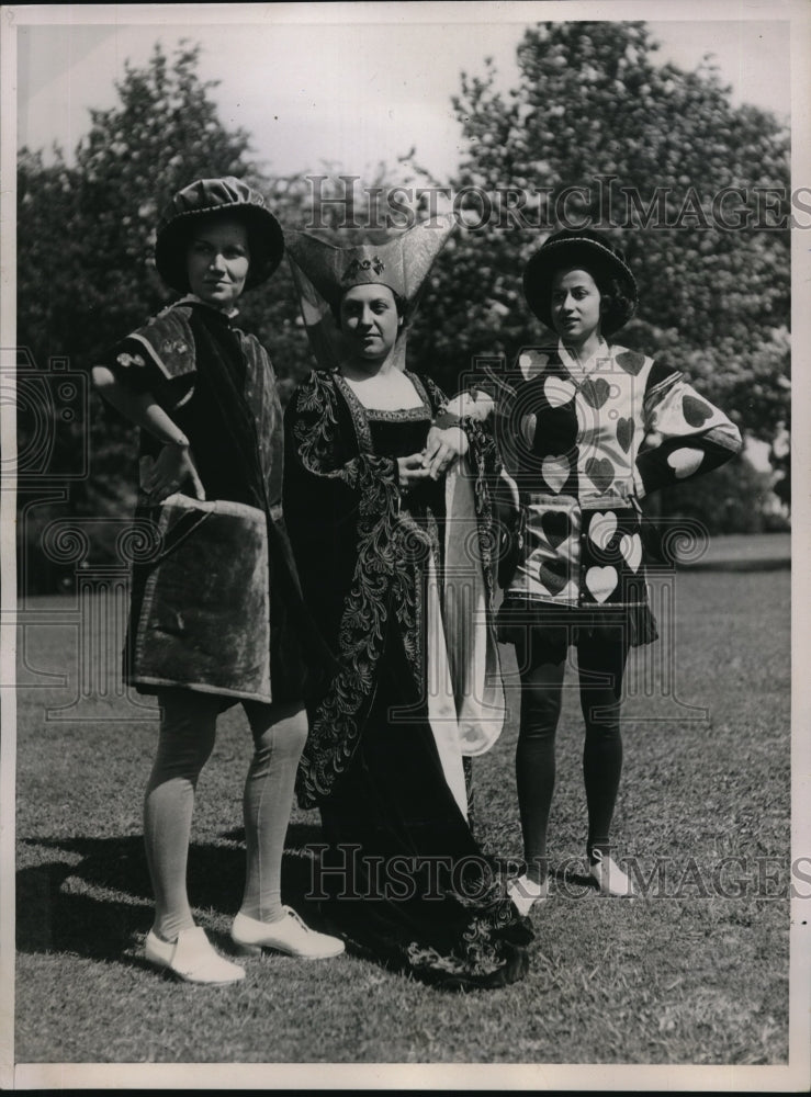 1936 Press Photo Beaver College Betty Graham, Edna Brown, Roaslie Titley Jersey