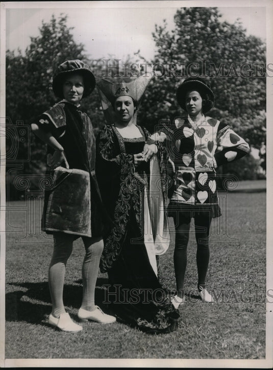 1936 Press Photo Beaver College Betty Graham, Edna Brown, Roaslie Titley Jersey