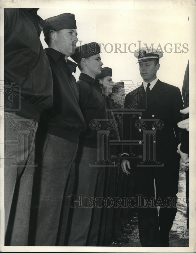 1943 Press Photo Moraga Ca 15 new officers at US Navy pre-flight school- Historic Images