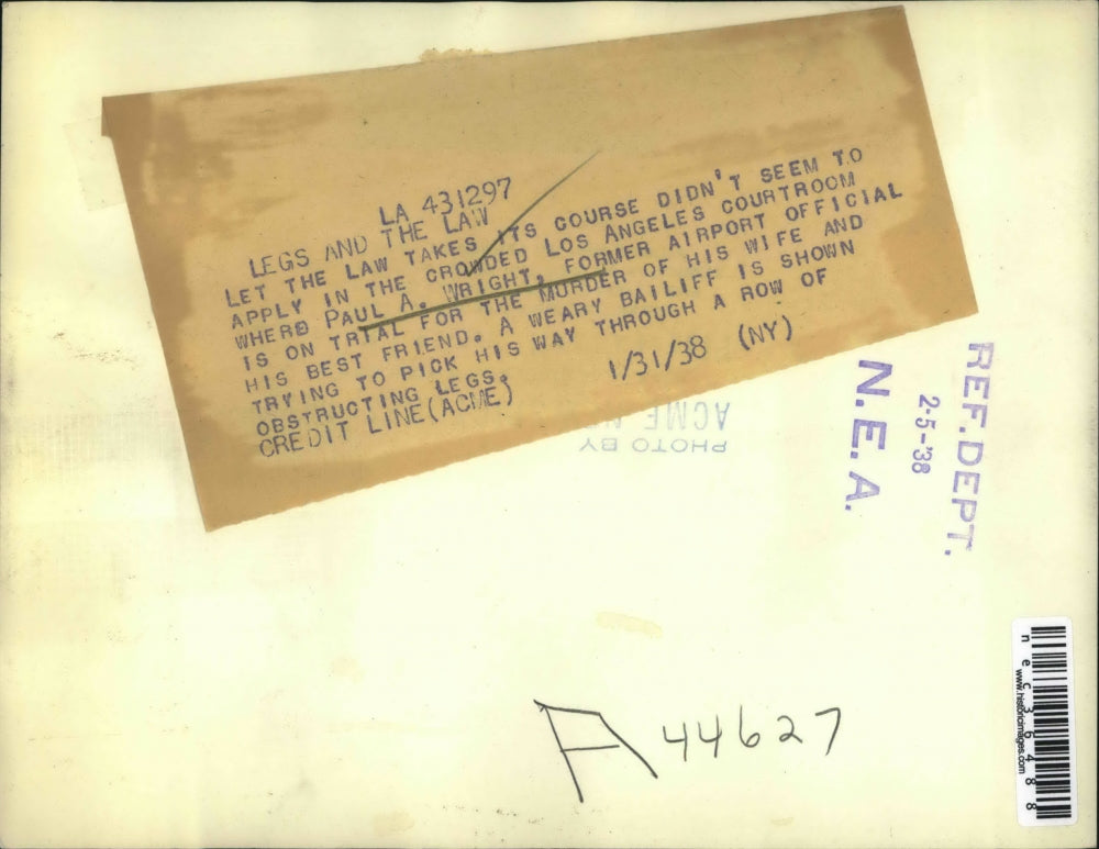 1938 Press Photo Paul Wright murder of wife