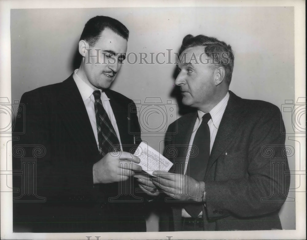 1950 Press Photo James Matles & Julius Emspak Testify - nec36510
