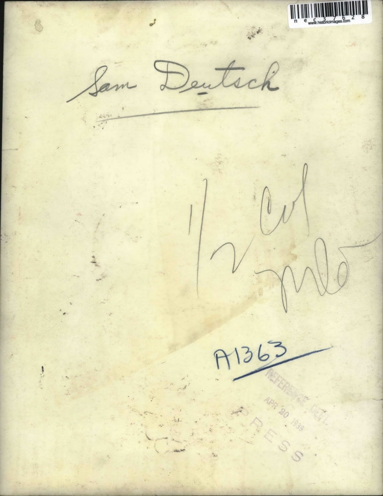 1939 Press Photo Sam Deutsch