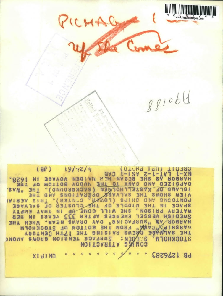 1961 Press Photo Aerial view of Kastellholmen Island in Stockholm, Sweden