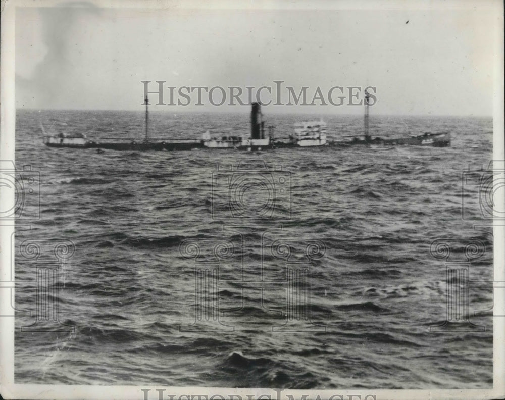 1932 Press Photo Japanese freighter Tamani somewhere in the Pacific