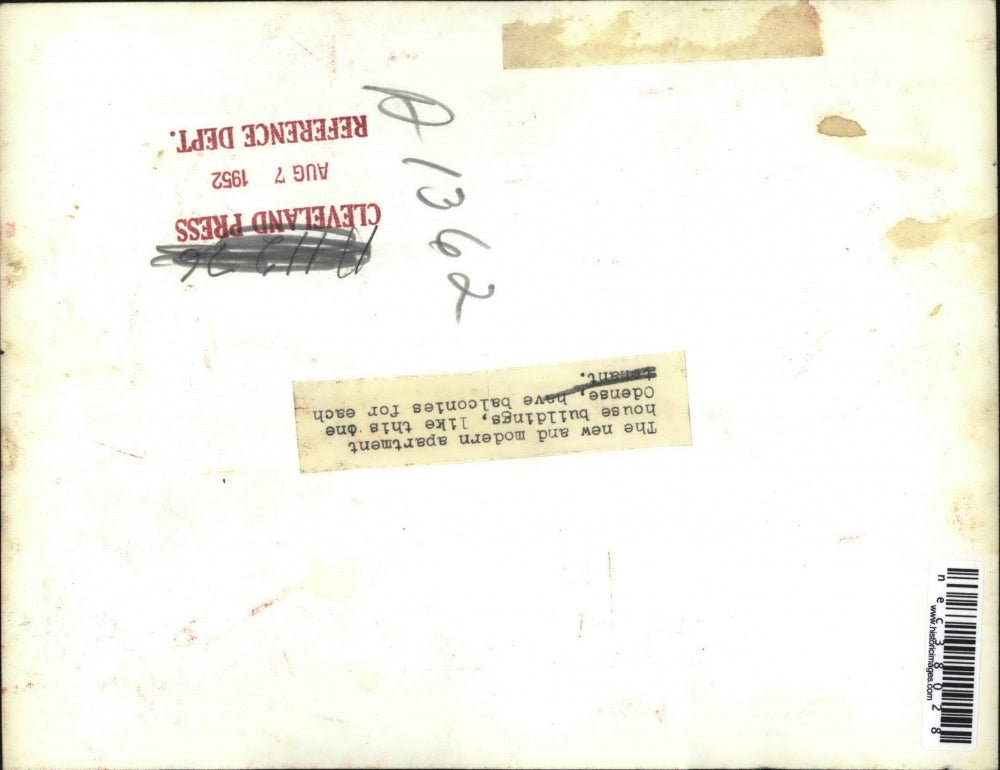 1952 Press Photo Modern apartment buildings.