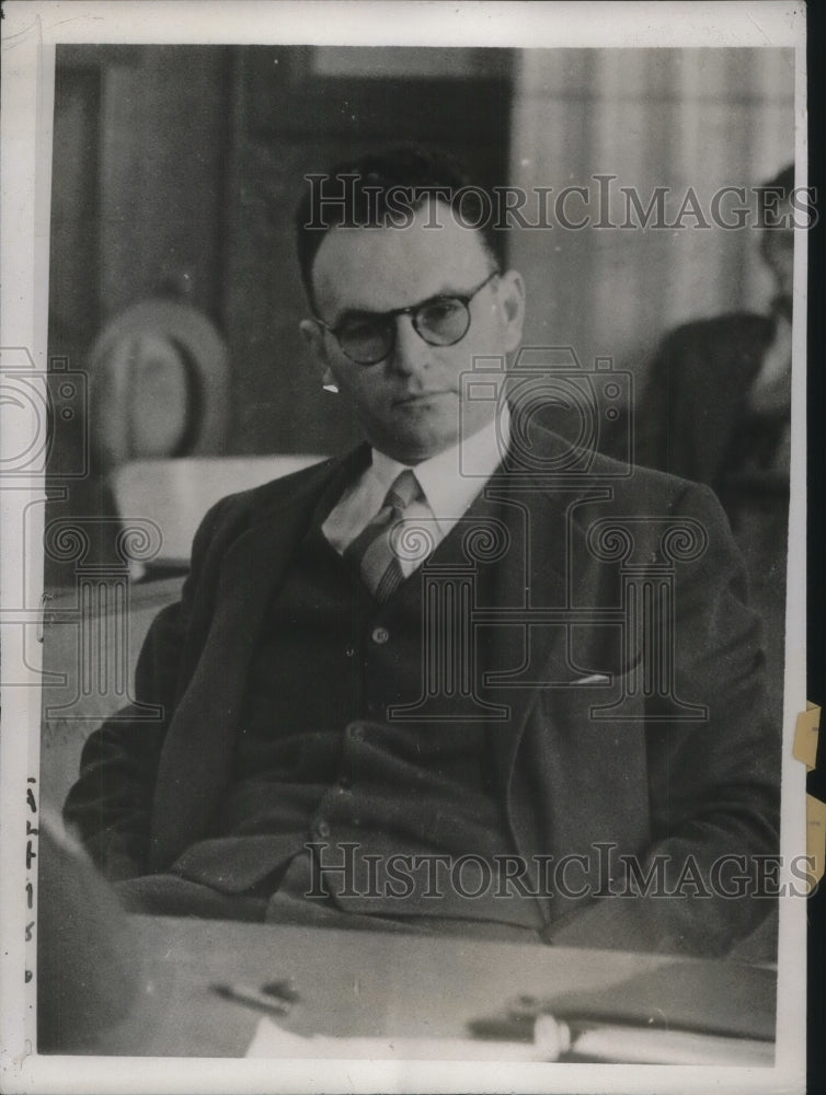 1933 Press Photo Frank Skinner Representing Properties Inc of LA Bank