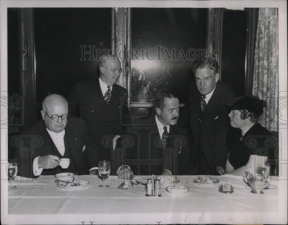 1937 Press Photo Wiliam Chadbourne, John Rane, Kenneth Simfbon, Bruce Eaton,