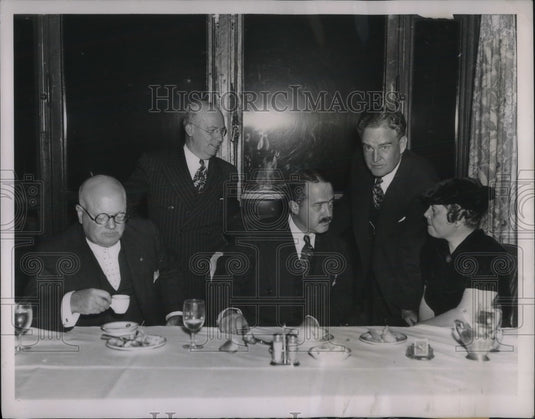 1937 Press Photo Wiliam Chadbourne, John Rane, Kenneth Simfbon, Bruce Eaton,