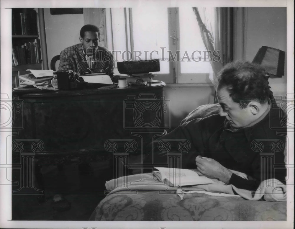 1949 Press Photo Studying Art &amp; Philosophy Alexander Randolph and William Domby.- Historic Images