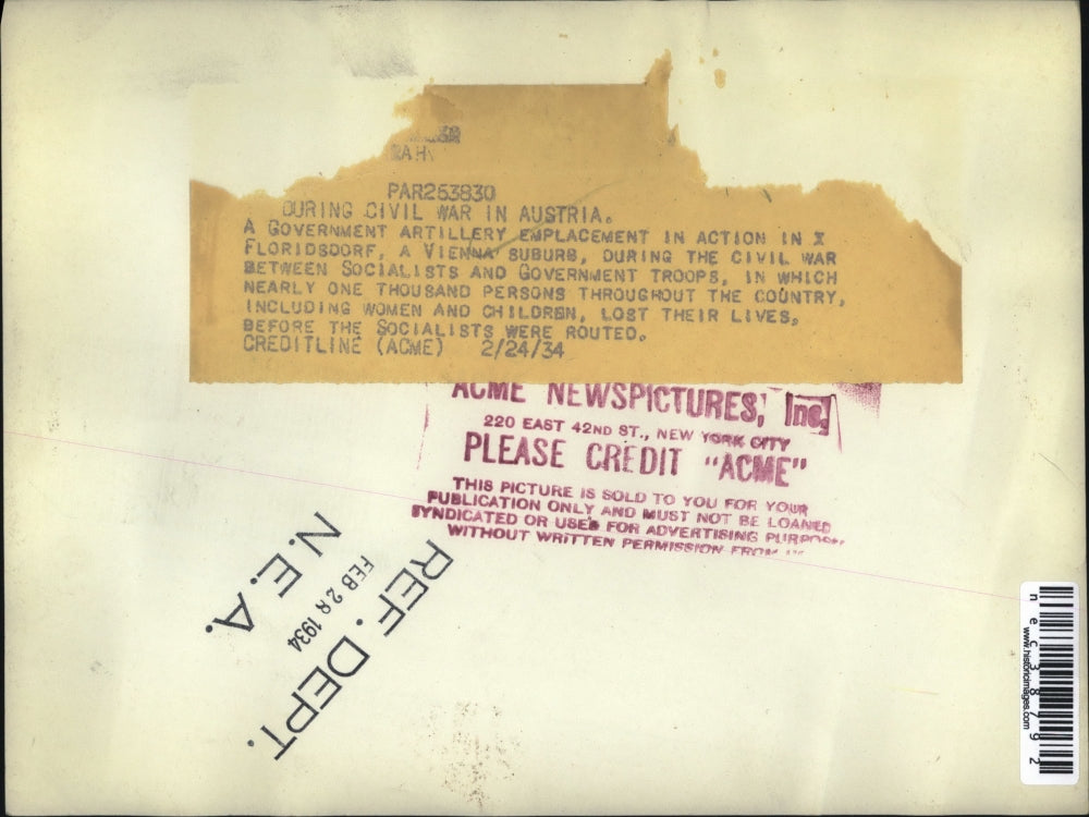 1934 Press Photo Government Artillery Vietnam Suburb Replacement - nec38792