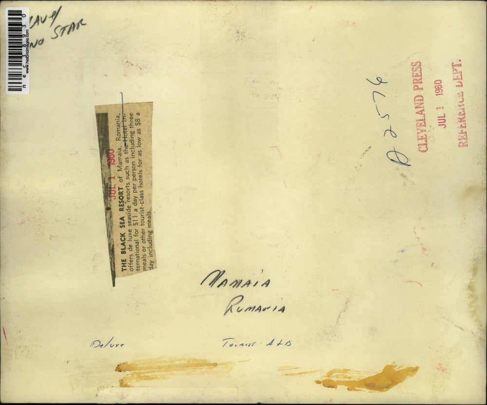 1960 Press Photo The Black Sea resortof Mamaia, Romania