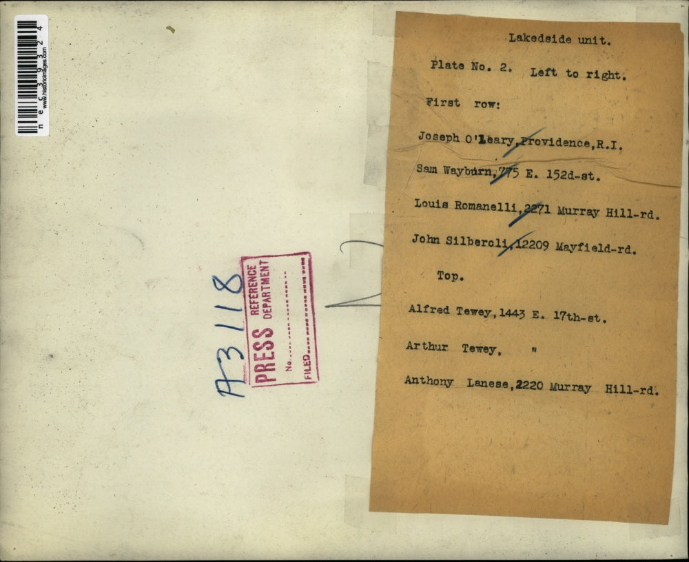 Press Photo Lakedside unit, J O'Leary,S Wayburn,L Romanelli,J Silberoli,A Tewey