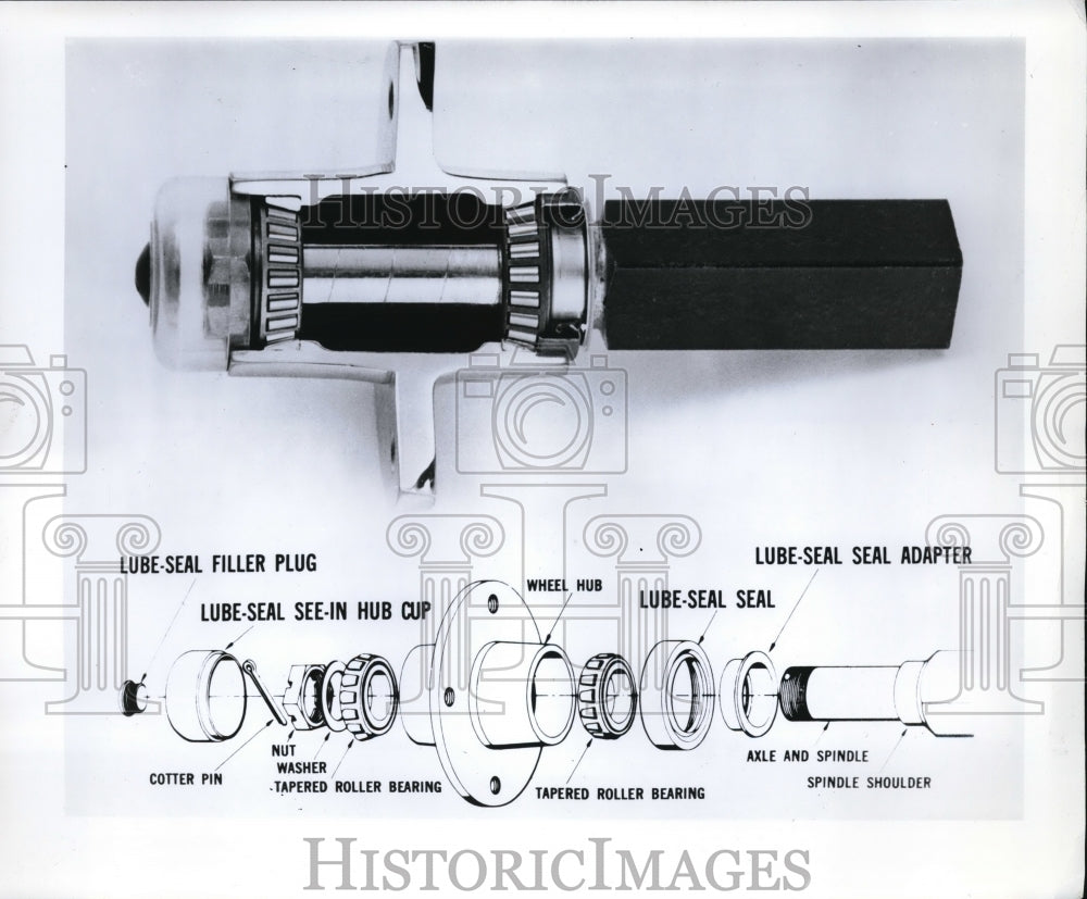 Press Photo Lube Seal filler plug & diagram for Superior Spots Spec Co.