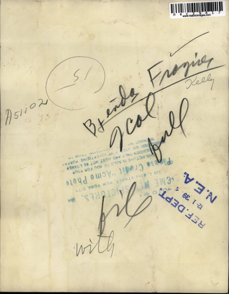 1939 Press Photo Brenda Frogire