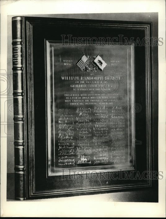1937 Press Photo Book presented by his editors to William Randolph Hearst