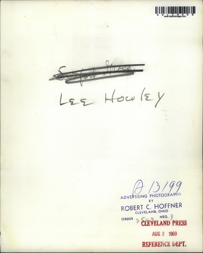 1960 Press Photo Lee Howley - nec39498