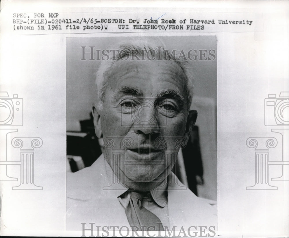 1970 Press Photo Dr. John Rock of Harvard University
