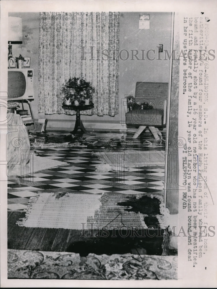 1962 Press Photo Hugh Paulson Farm Home Site Of Murders By Neighbor - nec40003