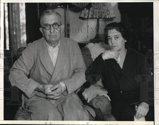 1934 Press Photo W.L. Grosse and Nellie Lammens, disarmed, fought off a bandit- Historic Images