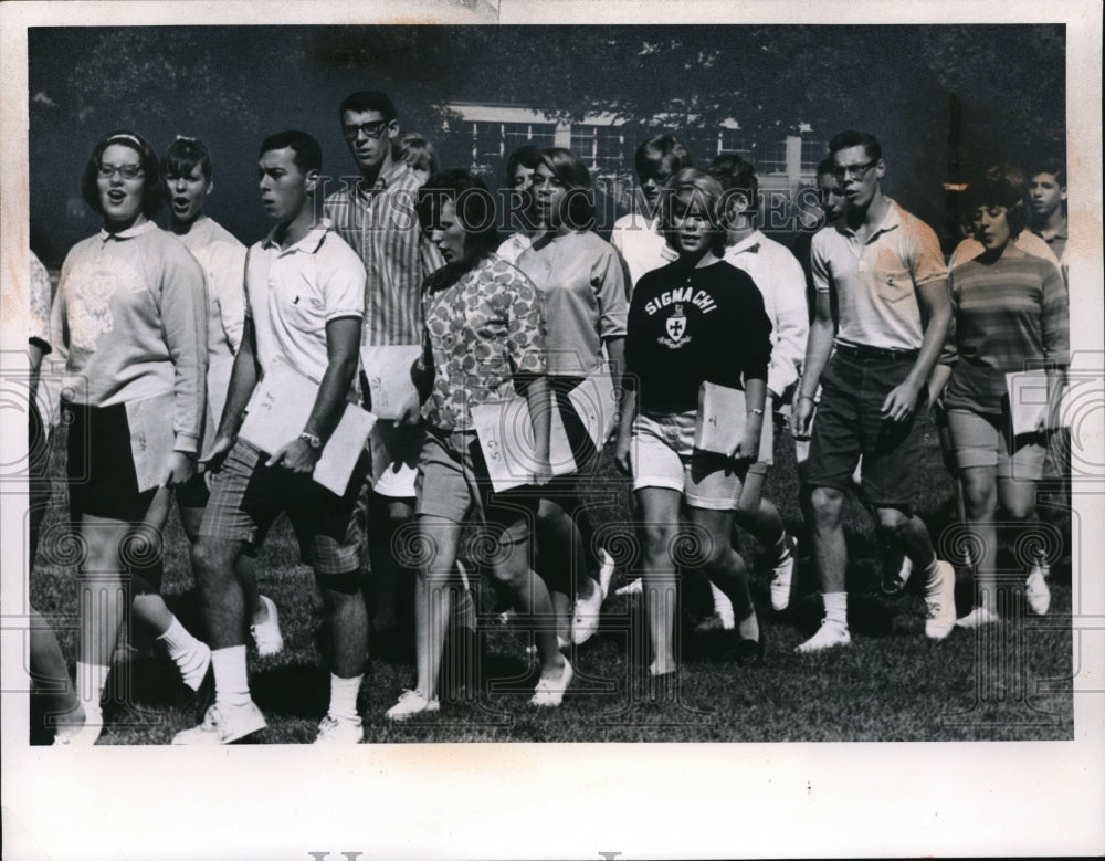 1962 Press Photo Members of Heights High Orchestra at Heights high music camp