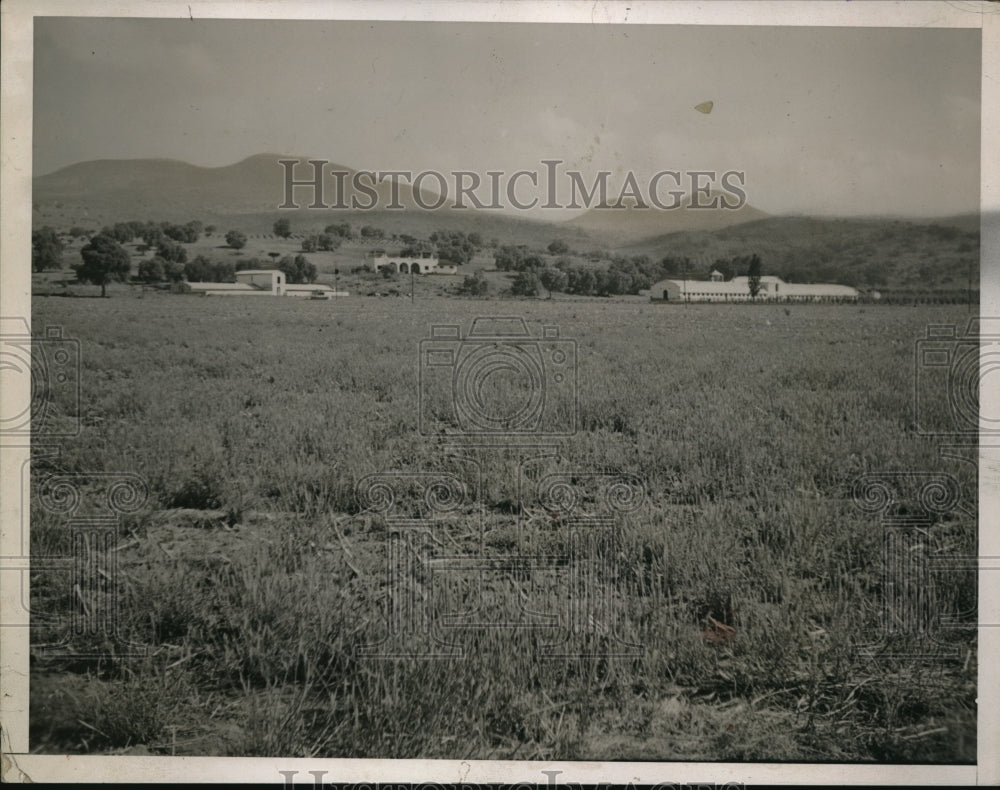 1938 Press Photo View of a farm.