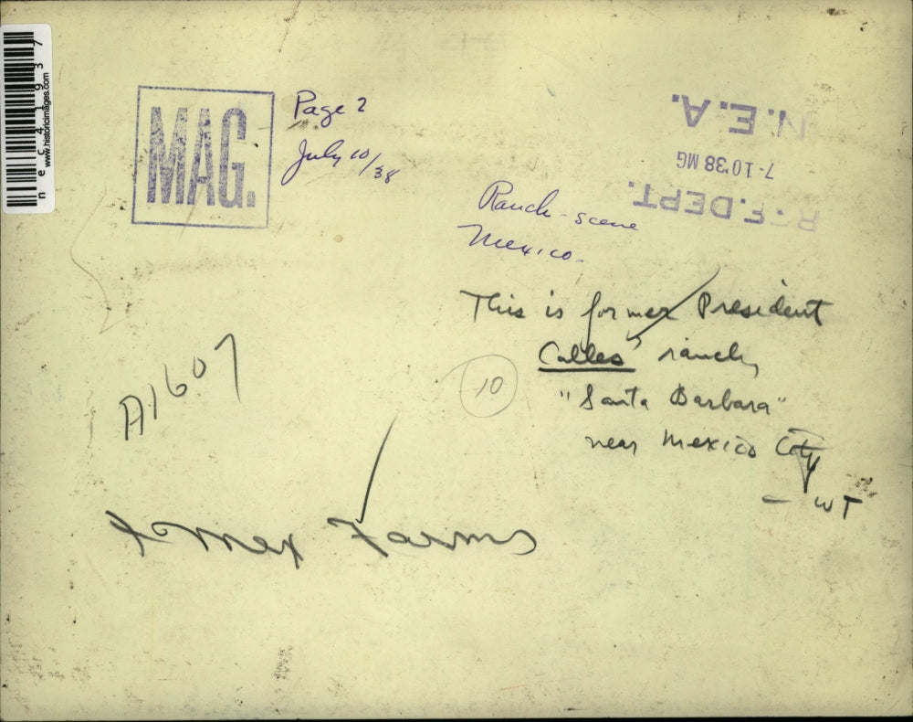 1938 Press Photo View of a farm.