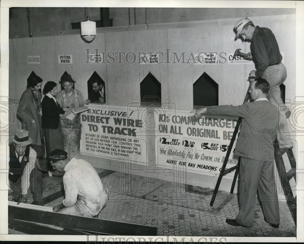 1937 Press Photo Joe Turner Opens New Betting House On South Main- Historic Images