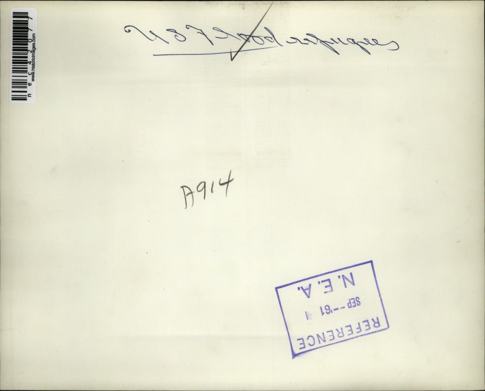 1961 Press Photo A baby sleeping during a hurricane began to blow in Texas.