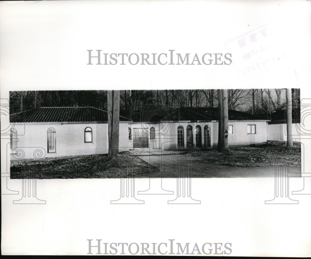 1971 Press Photo Top view of Spanish Haciden-style home.