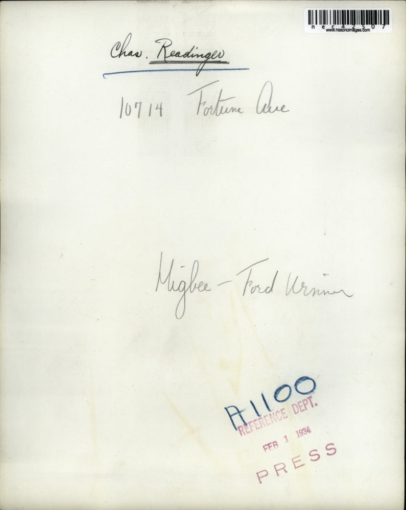 1934 Press Photo Business Executive Chas Readinger