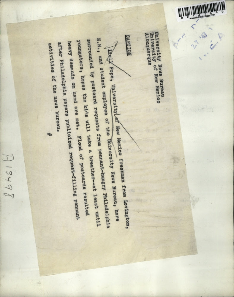 1947 Press Photo Too many requests for freshman at NMU