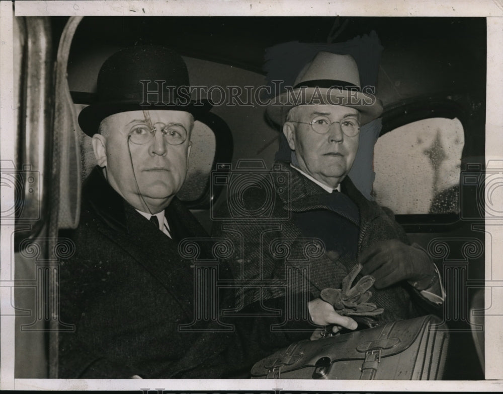 1936 Press Photo Silas Strawn former Chamber of Commerce pres & atty FJ Hogan