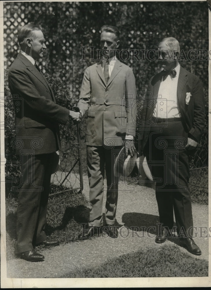1924 Press Photo President Calvin Coolidge Eugene Stack
