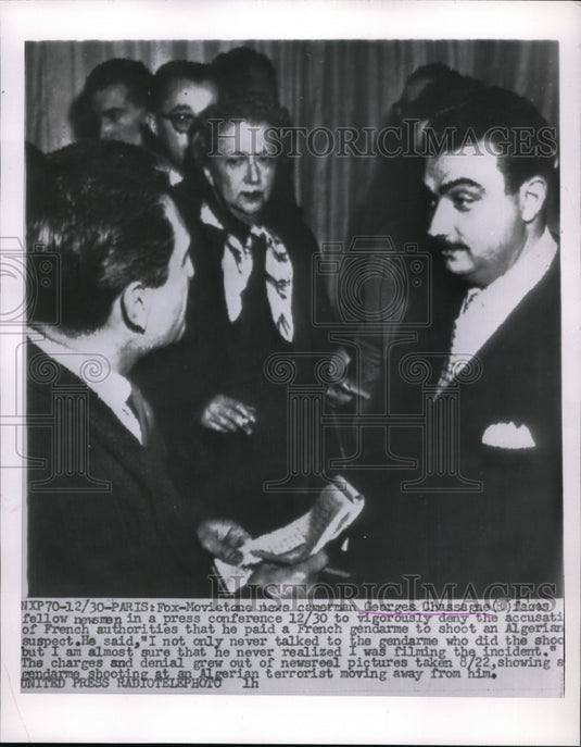 1955 Press Photo News Cameraman George Chassagne at News Conference
