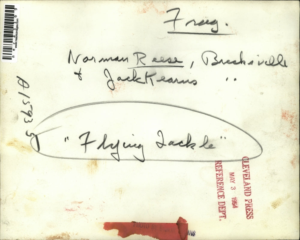 1954 Press Photo"Flying Jackle" Norman Reese and Jack Kearus