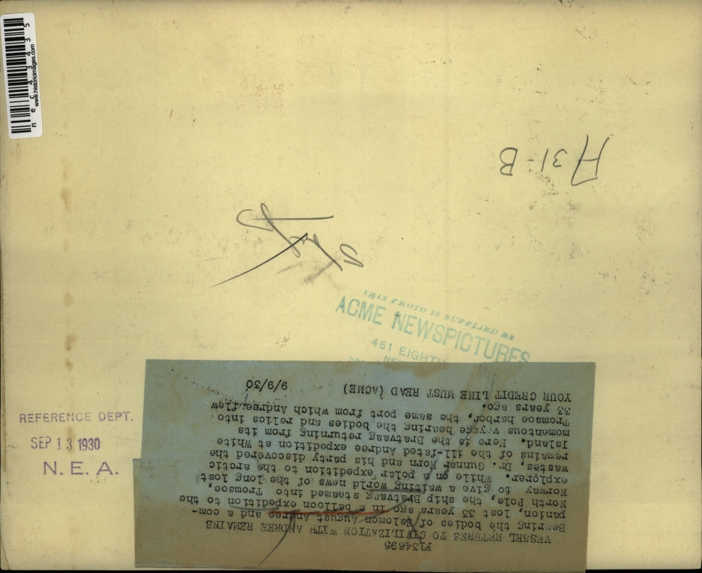 1930 Press Photo Vessel returning from its momentous voyage