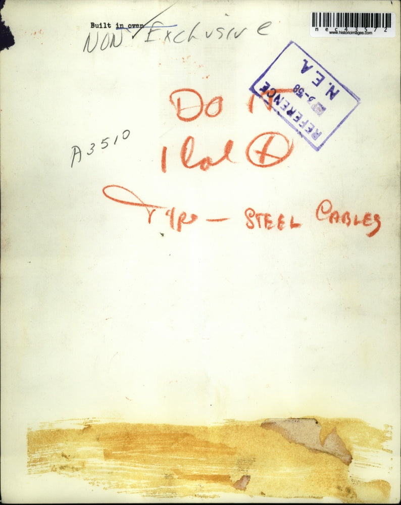 1958 Press Photo Built in oven - nec43572