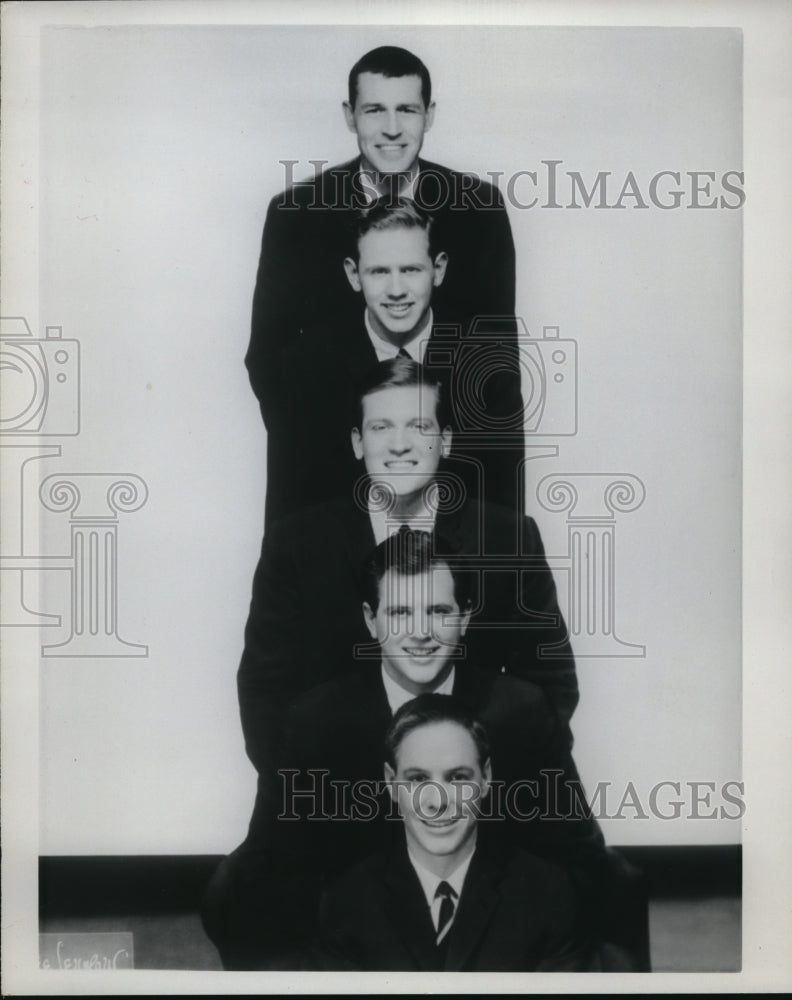 Load image into Gallery viewer, 1963 Press Photo Band The Highway Men, G Robbins,C Daniels,S Butts,D Fisher

