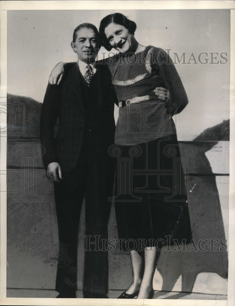 1936 Press Photo Fugitive Max K Reiner & his wife