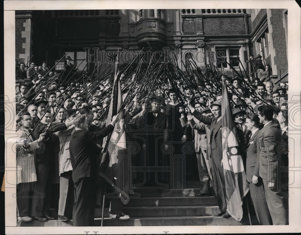1940 Press Photo Phila.Pa. Dr Arnold Kenry Rev W Stabler at Univ of Pa Cane Fete