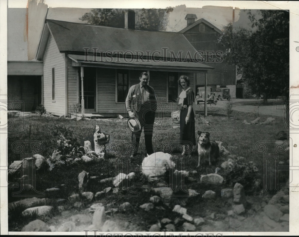 1933 Press Photo Mr and Mrs Walter Singler Farmers