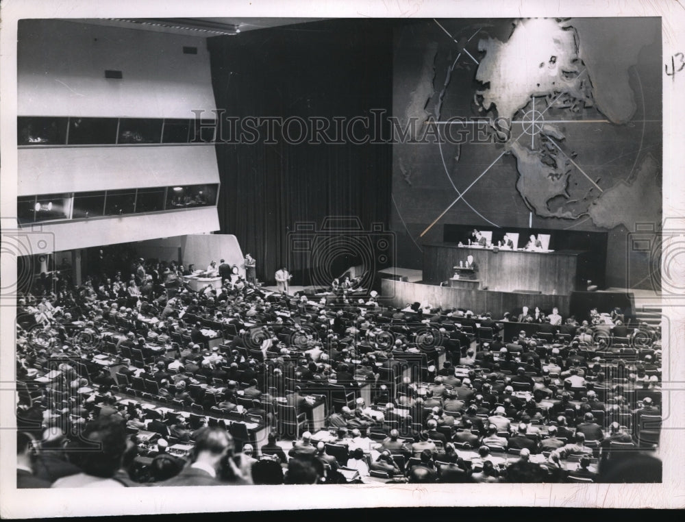 1950 Press Photo View of UN General Assembly in Flushing