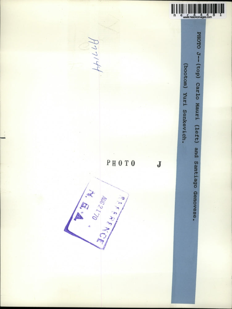 1970 Press Photo Mountain Climber Carlo Mauri, Santiago Genovese, Yuri Senkevich