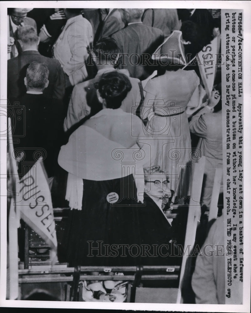1952 Press Photo Political Campaign, Kefauver, Convention Hall